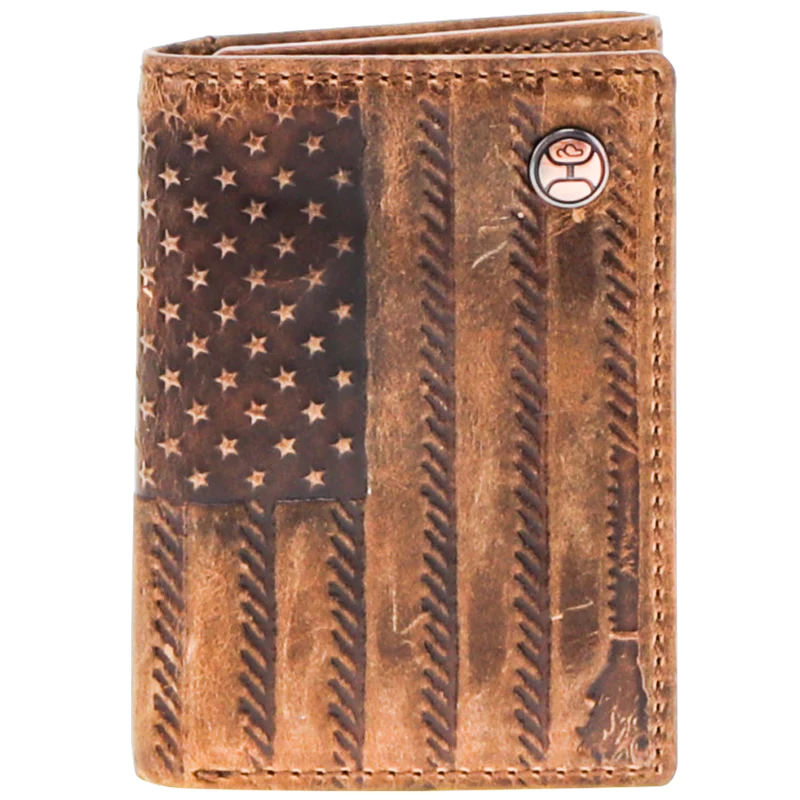 Hooey Liberty Roper Trifold Wallet closed view