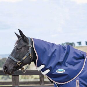 Weatherbeeta Medium Essential Neck Rug  - Navy/Silver/Red