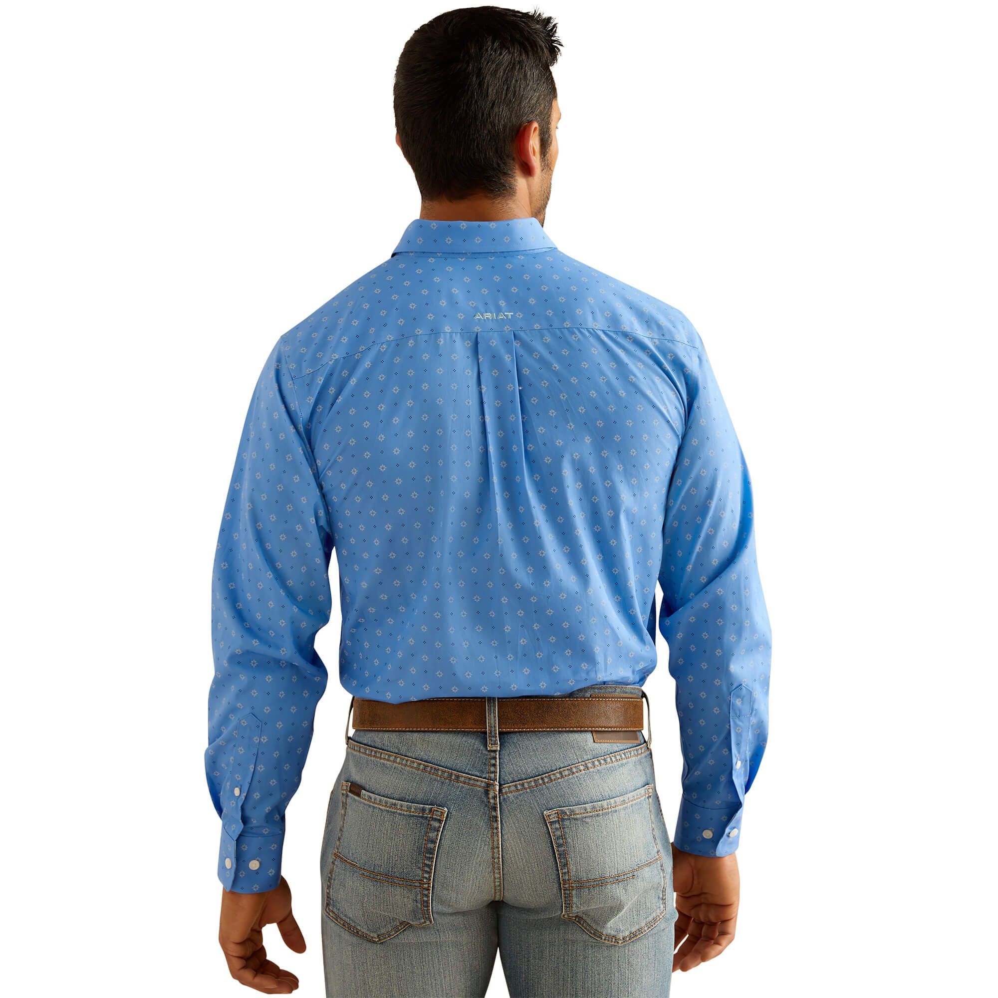 Ariat Russel Wrinkle Free Fitted Shirt back view
