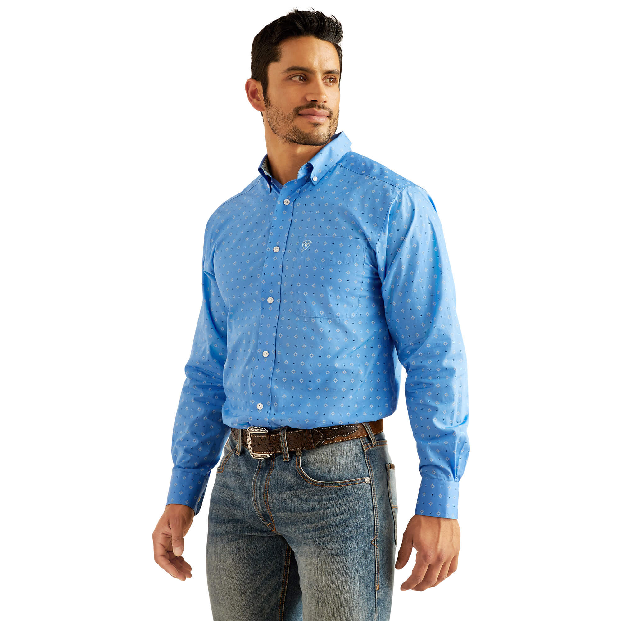 Ariat Russel Wrinkle Free Fitted Shirt front view