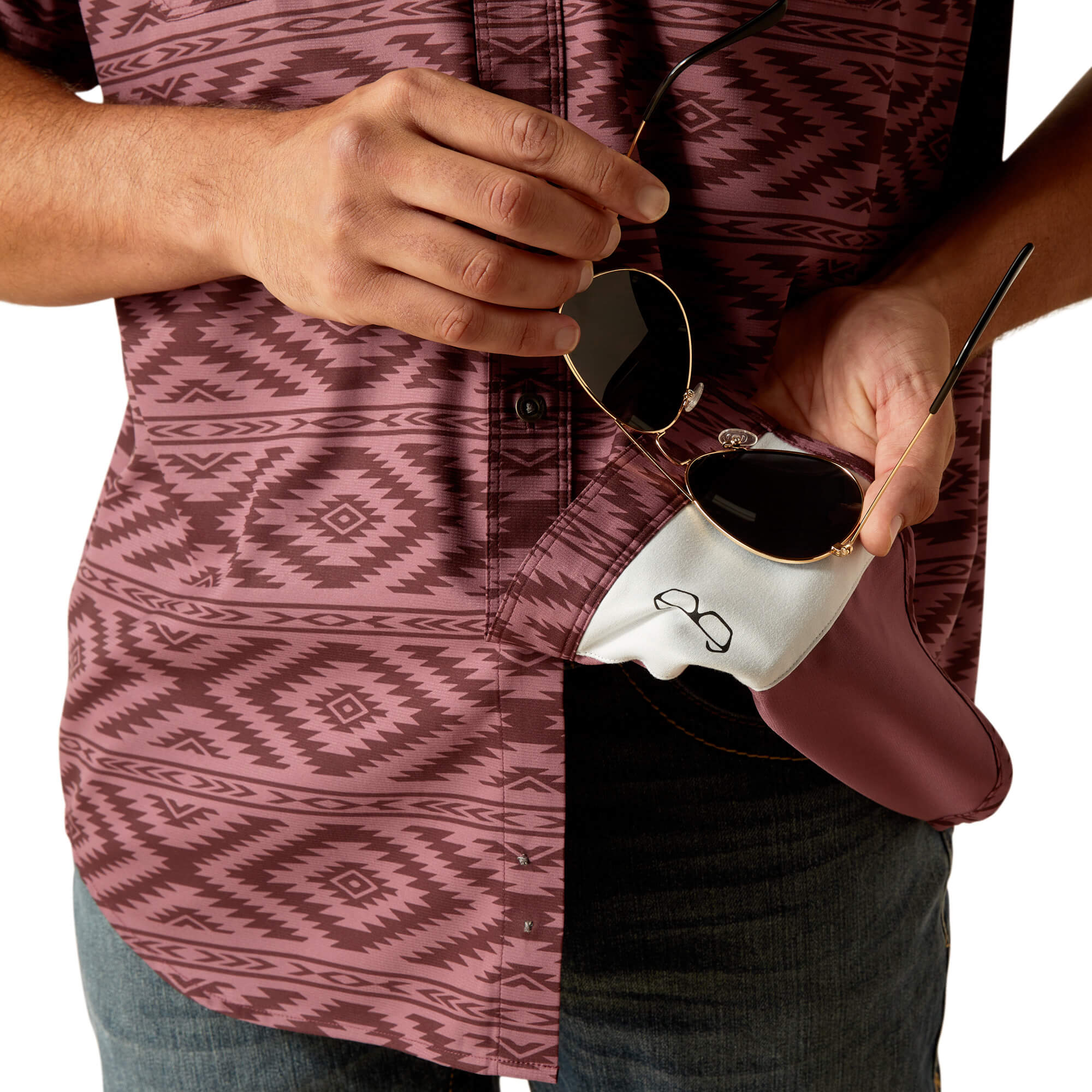 Ariat VentTEK Fitted Print Short Sleeve Shirt Sunglass Cloth