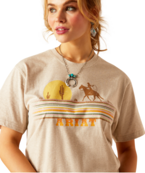 Ariat Cowgirl Desert Tee Front Detail View
