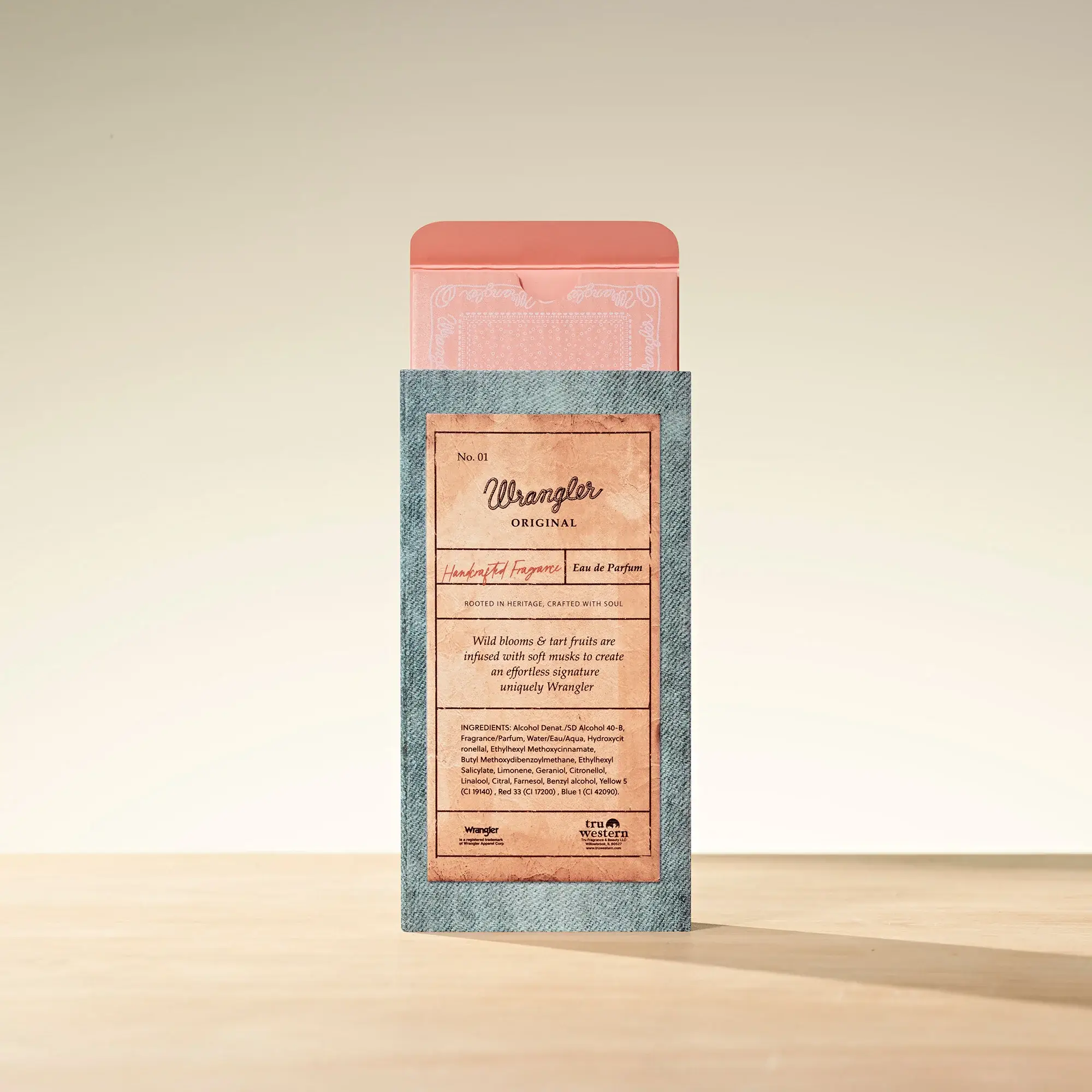 back of the box of the Wrangler Original Perfume