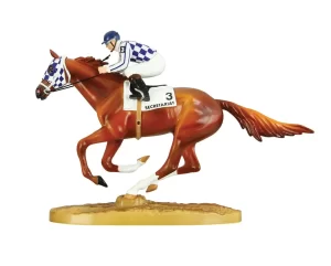 Breyer Secretariat 50th Anniversary Figurine on stand