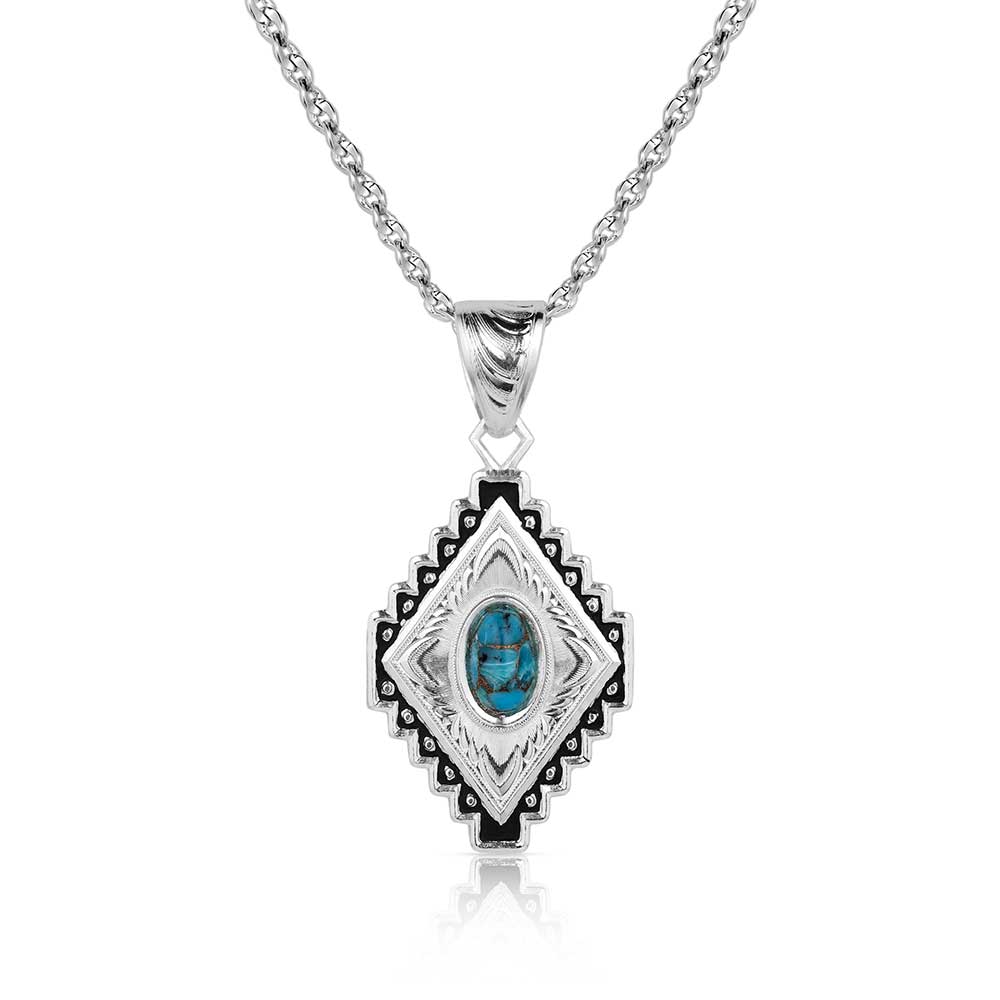 Diamond of the West Turquoise Necklace Front View
