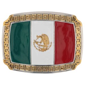 Pride of Mexico Attitude Buckle front view