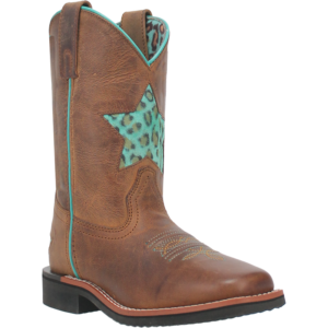 Dan Post Starr Western Boot - Brown Turquoise Leopard