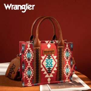 Wrangler Retro Aztec Print Canvas Tote/Crossbody Main View