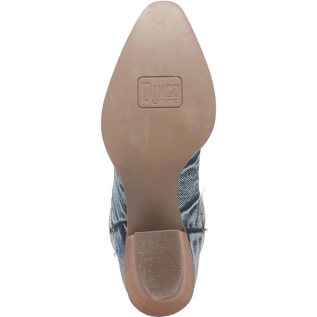 Dingo Y'All Need Dolly Boot in Denim Blue sole