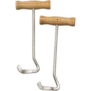 Boot Hooks with Wooden Handles