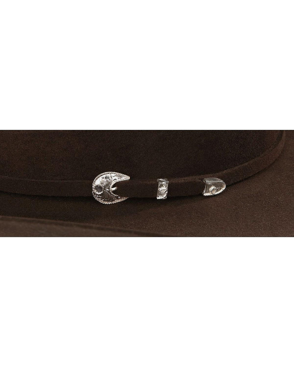 Stetson Corral 4x Buffalo Felt chocolate hatband