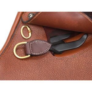 Dee Ring Saver attached to an English Saddle