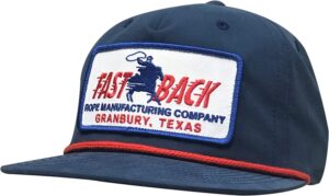 Fast Back Navy Retro Patch Unstructured Snapback Cap