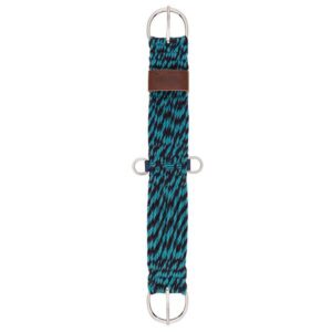 Weaver 27-Strand Straight 100% Mohair Cinch in Navy & Turquoise