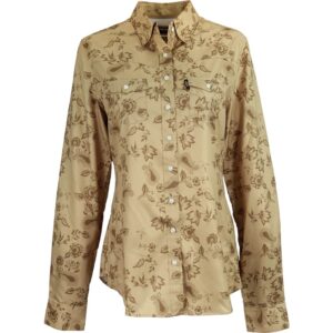 Hooey Sol Long Sleeve Shirt - Tan Floral