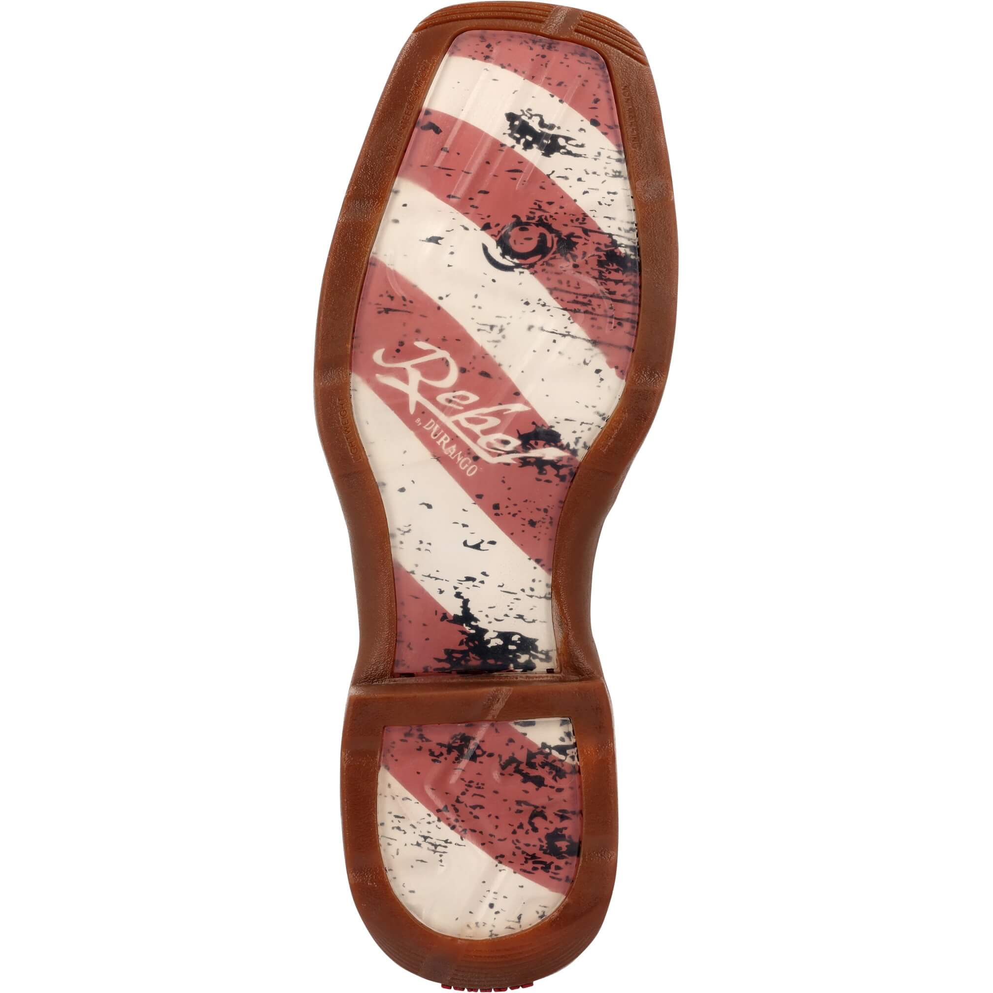 Durango Men's Rebel Patriotic Flag Boot Brown Union Flag Sole View