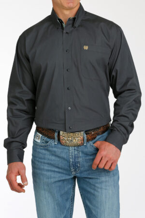 Cinch Charcoal Solid Western Shirt