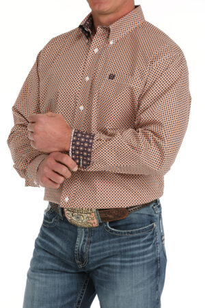 Cinch Coral/Purple Basket Weave L/S