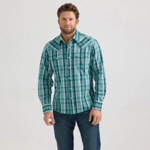 Wrangler Retro Premium Turquoise Plaid