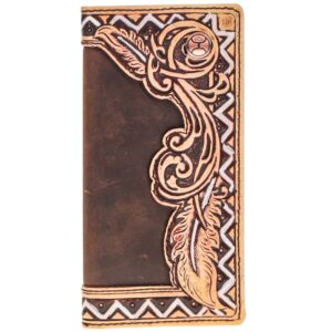 Hooey War Paint Aztec Rodeo Wallet w/ Feather Filigree