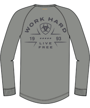 Rebar Heat Fighter Wild Dove Work Hard Long Sleeve Tee