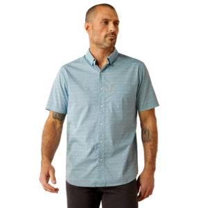 Ariat Monte Modern Fit Aqua Short Sleeve