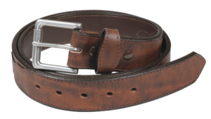 San Antonio Scalloped Dark Brown Oil Tanned Belt