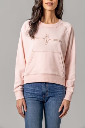 Kimes - Gracie Cropped Pink Crew Neck