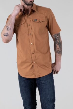 Kimes - Rio WW Brown Short Sleeve Snap Shirt