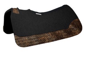 5 Star All Around 3/4" Black Saddle Pad w/ Braided Sierra Walnut
