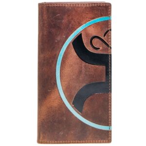Hooey 2.0 Embossed Rodeo Wallet w/ Black/Turq Logo