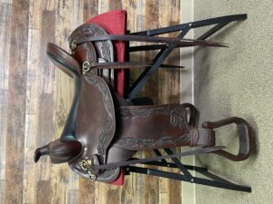 Used Reinsman Trail Saddle 17" Seat Brass hardwear