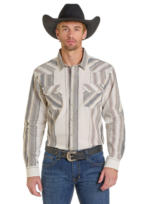 Panhandle Slim Vintage Stripe Faded Natural Snap