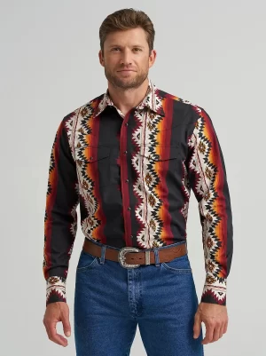 Wrangler's Checotah® Long Sleeve Black Multi