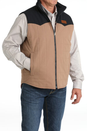 Mens Cinch Quilted Reversible Vest Khaki/Navy & Southwest