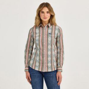 Wrangler Retro Punchy Top - Green Stripe