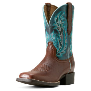 Ariat Round Up Filly Oiled Teak/Loyal Blue