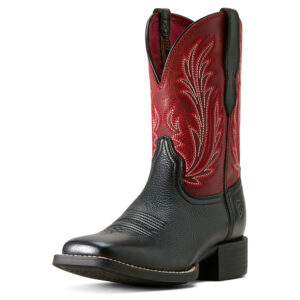 Ariat Round Up Filly Black Deertan/Blood Red