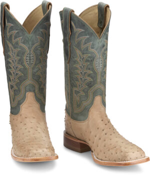 Justin Chisolm Mint Green Tan FQ Ostrich