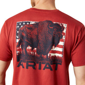Ariat Buffalo Flag SS Tee Brick Red