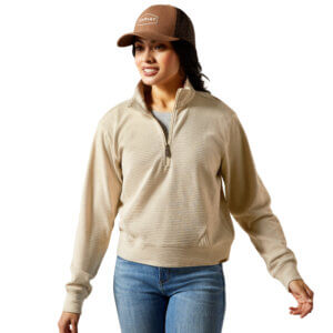 Ariat High Noon 1/2 Zip Oatmeal Heather