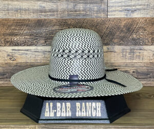 American Hat Black/White 5510 Open Crown 2C-Black