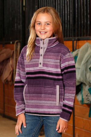Cruel Girls Purple Striped Polar Fleece