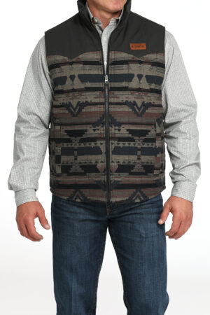 Cinch Reversible Brown/Southwest Vest