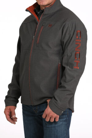 Cinch Charcoal/Rust Logo Bonded Jacket