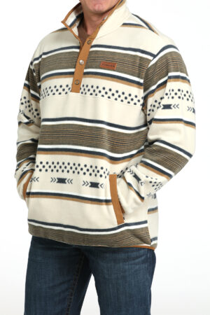 Cinch Green/Tan Stripe Polar Fleece