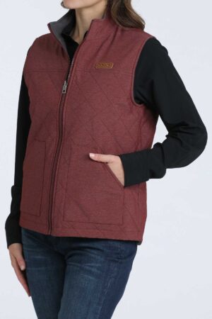 Cinch Reversible Quilted Vest Burgundy