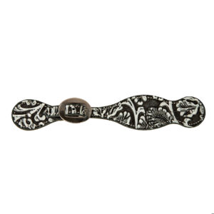 Lds Black & White Paisley Spur Strap