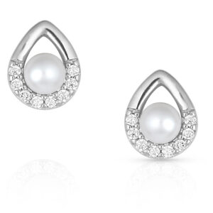 Cradled Sparkle Stud Earrings