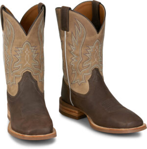 Justin Outlaw Rustle Brown 11" Taupe Cowhide